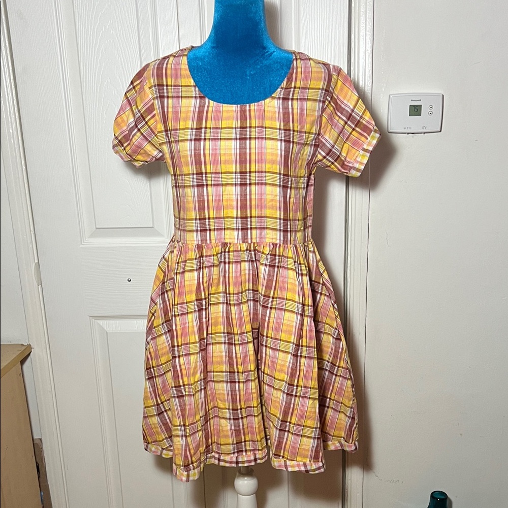 Tuesday Of California Cotton Plaid Dress Women’s Small